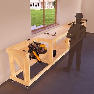 DIY Compact Workbench Plans: Space-saving Design (PDF Download) - Etsy