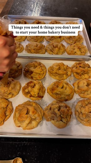 Ashley | It’s Half Baked on Instagram: "The process can be daunting based on your state and the requirements… HOWEVER it’s possible and totally worth it! Things that scared me about taking the plunge: All the licensing! Business license, food handlers card & then the actual cottage food permit. The cottage food permit entails submitting your recipes, labeling, cleaning practices, how you plan to sell, kitchen blueprints, kitchen inspection, etc. it took me a few weeks to get everything together.