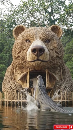 Hidden Bamboo Palace in the Deep Jungle EP 2 Amazing Bamboo Craft & Survival Skills #house​ #shorts​