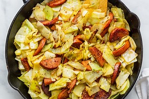 Kielbasa and Cabbage Skillet