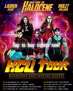 WE ARE FINALLY GOING ON TOUR! Catch us with our friends Violet Orlandi and Lauren Babic in a city near you 🖤 TIX AVAILABLE NOW! | Halocene