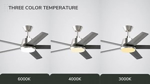 Vaczon 52 in. Integrated LED Indoor Brushed Nickel Ceiling Fan with Light and Remote Control VZA01W109ABN