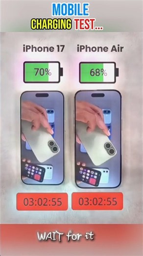 🚀⚡ iPhone 17 VS IPHONE AIR CHARGING TEST!!