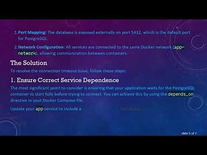 Resolving Connection Timeout Issues with PostgreSQL in Docker Environments