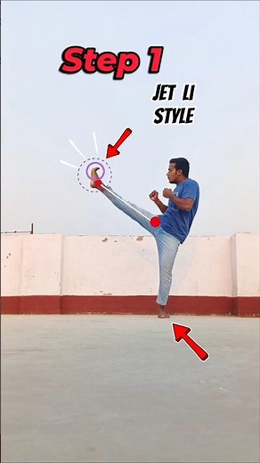 JET LI Style Front + Side Kick Combo 🔥 Deadly & Fast! #jetli #shorts #kungfu