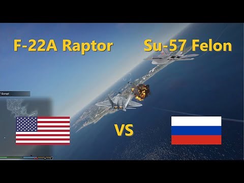 Dogfight: GTA V Warfare Mod — F-22A Raptor vs Su-57 Felon