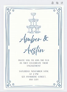 Editable Engagement Party Invitation | Champagne Tower Celebration Invite | Modern Script Template | Printable Digital Download - Etsy Canada