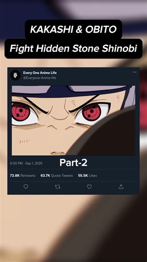 KAKASHI & OBITO fight Hidden Stone Shinobi Part-2