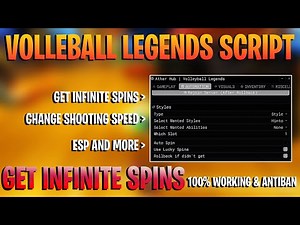 Roblox Volleyball Legends Script | GET INFINITE SPINS & AUTO ROLL BACK | Works In Mobile & PC