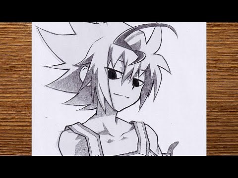 Anime sketch | how to draw Free De La Hoya step by step | Tutorial
