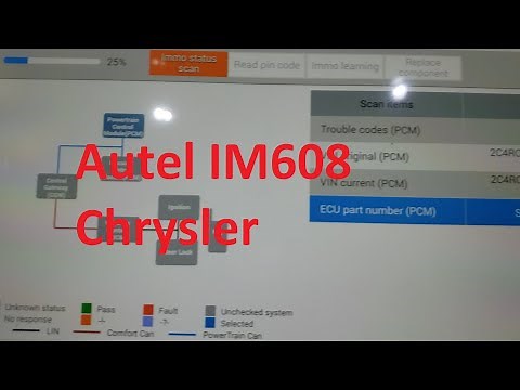 Autel IM608 Chrysler Town and Country Used PCM PIN