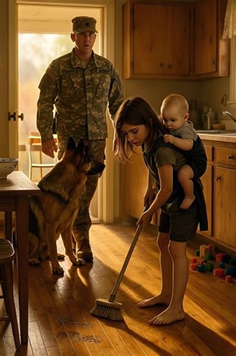 Le sergent rentra chez lui après un long service et fut choqué de voir ce qui se passait dans la maison. Il quitta sa famille – sa femme et ses deux enfants – et partit pour le service militaire. À la fin de son service, il comptait les jours avant son retour, incapable de supporter la longue séparation d'avec sa famille. Lorsque l'ordre de rentrer d'une mission spéciale fut donné, il fit ses bagages et, sans perdre une minute, se précipita chez lui. Sa robe était soigneusement repassée, mais vi