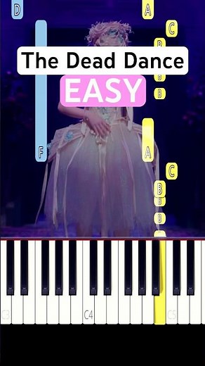 The Dead Dance 💀 (EASY Piano Tutorial) | (Lady Gaga WEDNESDAY) #TheDeadDance