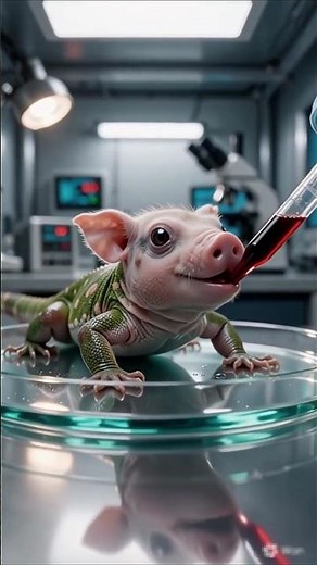 Bio-Engineered Hybrid Animal Feeding Test in Laboratory/ AI #usa #ai