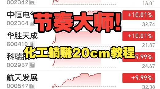 竞价15 分钟定主线！化工涨停躺赢，票池使用保姆级教程