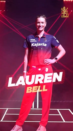 Royal Challengers Bengaluru on Instagram: "A bit of charm, a lot of class. ❤️‍🔥 Lauren Bell settles in like she has always belonged here, looking right at home in the bold RCB threads. 😍 Tea done. Now down to business. 😤 #PlayBold #ನಮ್ಮRCB #WPL2026"