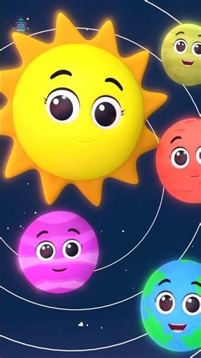 Planets Song #shorts #nurseryrhymes #learnplanets #babyrainbow #trending #kindergarten #preschool