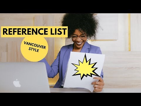 How to create a reference list in the Vancouver style