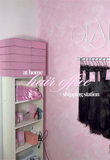 You Started Taking Your Hair Business Serious ✨ A Look Into My At Home Office Set Up Shipping Station Love My Pink Collar Job! Www.shopglamlifehair.com #1 Source For RAW HAIR #vendorslist #hairpackaging #rawhair #hairpreneur