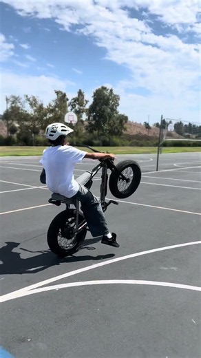 first ever no hand seat stand on super 73 #super73zx ai generated clips