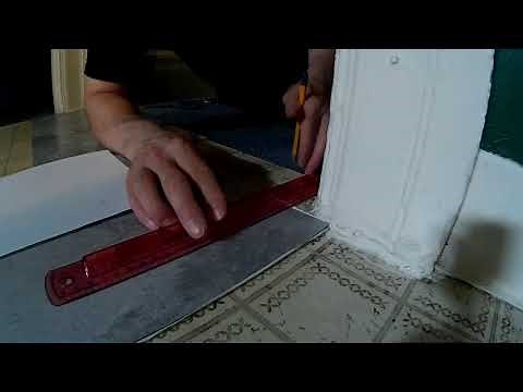 How to make a flooring tile template for peel and stick tiles