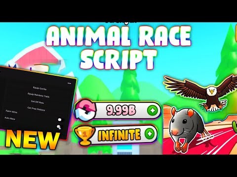 *NEW* Animal Race Simulator Script (PASTEBIN 2024) (EQUIP GORILLA, GET OP PET ,AUTO RACE ,FARM WINS)