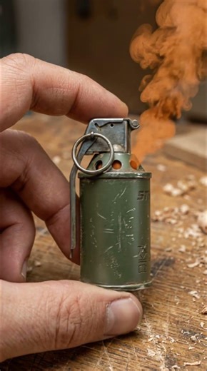 Tiny Smoke Grenade in Action #tools #satisfying