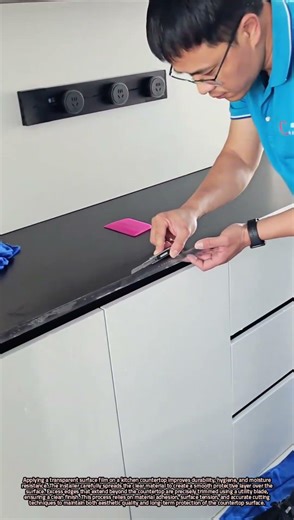 Scientific Method of Applying and Trimming Transparent Countertop Film