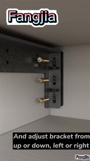 The floating bracket can support up to 400kg.The suspended TV cabinet is installed as follows#floatingcabinet #bracket #metalstorage #organzation