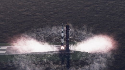 【KSP RSS RO】Saturn V waterfall 美化前瞻（作者：HELLOWWORDs）