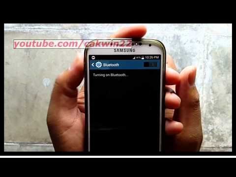 Samsung Galaxy S4 : How to enable bluetooth visibility (Android Kitkat)