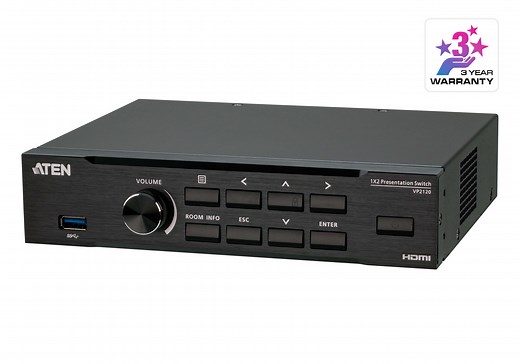 Seamless Presentation Switch with Quad View Multistreaming - VP2120, ATEN Presentation Switches