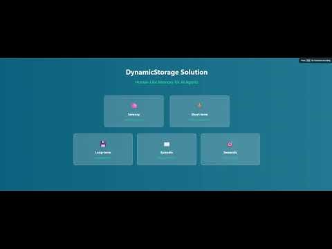 DynamicStorage: Next-Generation Memory Architecture for AI Chatbots | Product Demo