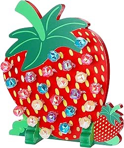 Strawberry Lollipop Holder Shortcake Party Favors Decoration Wooden Lollipop Stand for Birthday Goodie Bags Strawberry Party Supplies 1st Decoration