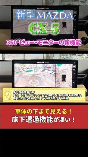 【#shorts】Eliminate Blind Spots with the All-New CX-5’s “360° View Monitor”! A Thorough Review of ...