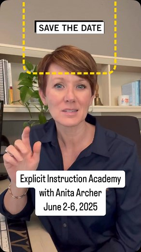 The wait is over! We’re thrilled to announce that Dr. Anita Archer will lead the Explicit Instruction Academy right here in Illinois! Join us from June 2-6, 2025 for five transformative days of learning. Get ready to sharpen your skills and boost student success with one of the best in the field. Mark your calendars and stay tuned for registration details coming soon. #ilsldsupportproject #ilsldsupport #sldsupports #sldsupport #ilsldsupports #sldsupportproject #illinoiseducators #professionaldev