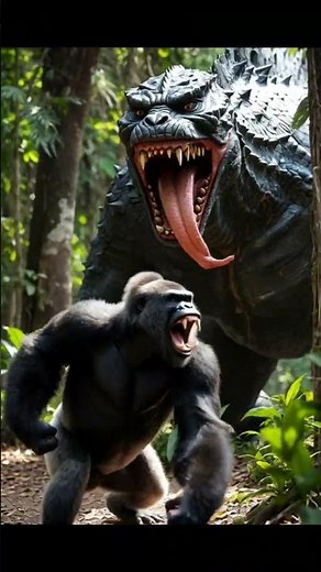 Gorilla vs Godzilla: The Ultimate Epic Battle – Who Wins?! 🦍🦖"