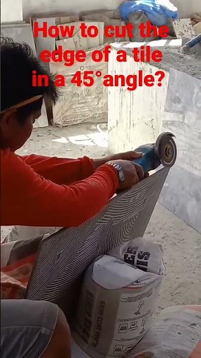 How to cut the edge of a tile in a 45 degree angle?