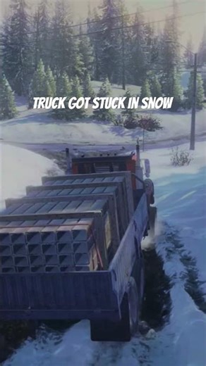 truck got stuck in snow snow runner 4×4 #automobile #snowrunner #snowdrift #dirtlife
