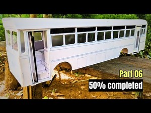 How to make lanka ashok layland bus | making RC bus model roof
