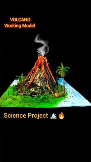 Volcano working model making / Volcano science project #volcano #schoolproject#craft #cardboardcraft