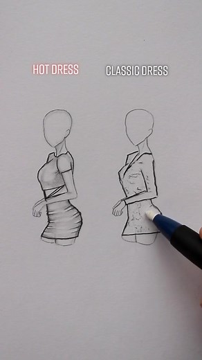 Drawing Hot and Classic Dress Styles Step by Step