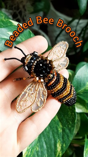 Beaded Bee Brooch| The full step-by-step tutorial is already uploaded on my channel