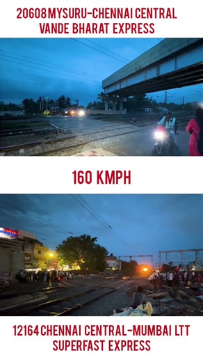Chennai Central Vande Bharat Vs Mumbai LLT Superfast Express #shortvideo #indianrailway #shortvideos