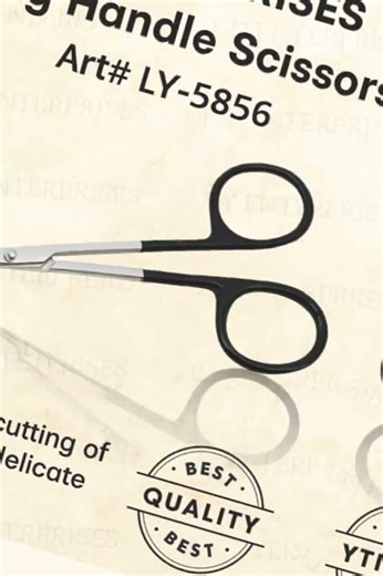 Safe and precise bandage scissors designed for smooth cutting with a blunt tip for patient protectio
