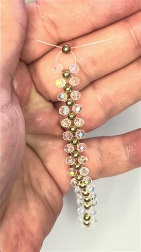 DIY Golden Bracelet in 14s!Tutoriol 🫶✨🔥 #shorts #beads #diy