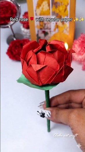 DIY Easy Rose tutorial | flower making with paper #shorts #art #craft #diy