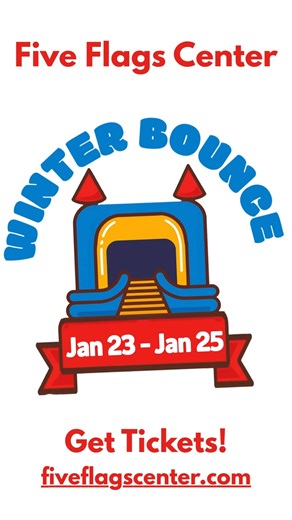 ❄️🏰 Winter Bounce is Coming! 🏰❄️ Get ready for Winter Bounce, happening January 23–25, 2026! From non-stop bouncing to exciting challenges, Winter Bounce is the perfect way to shake off the winter blues and make unforgettable family memories. Bring the kids, invite your friends, and come play all weekend long! Learn more at https://www.fiveflagscenter.com/events/2026/winter-bounce #DubuqueEvents #FiveFlagsCenter #kidsactivities | Five Flags Center
