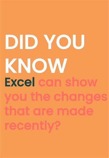 Did you know Excel can show you the changes that are made recently? 👀 #microsoft365 #m365 #microsoftexcel #excel #tipsandtricks