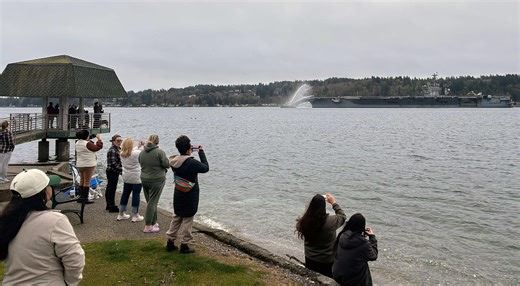 USS Nimitz departs Bremerton for the last time